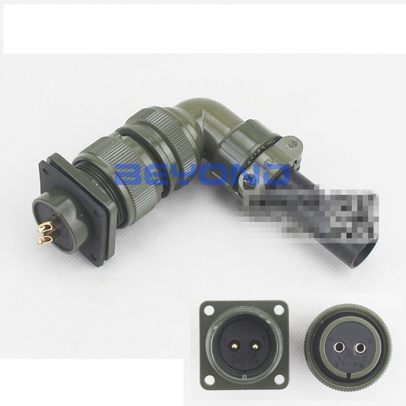 2 core connector elbow type aviation plug MS3108A-18-3 S/P Plug and ...