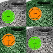 Drahtzaun | verzinkt und grün beschichtet | Maschenweite 13mm und 25 mm