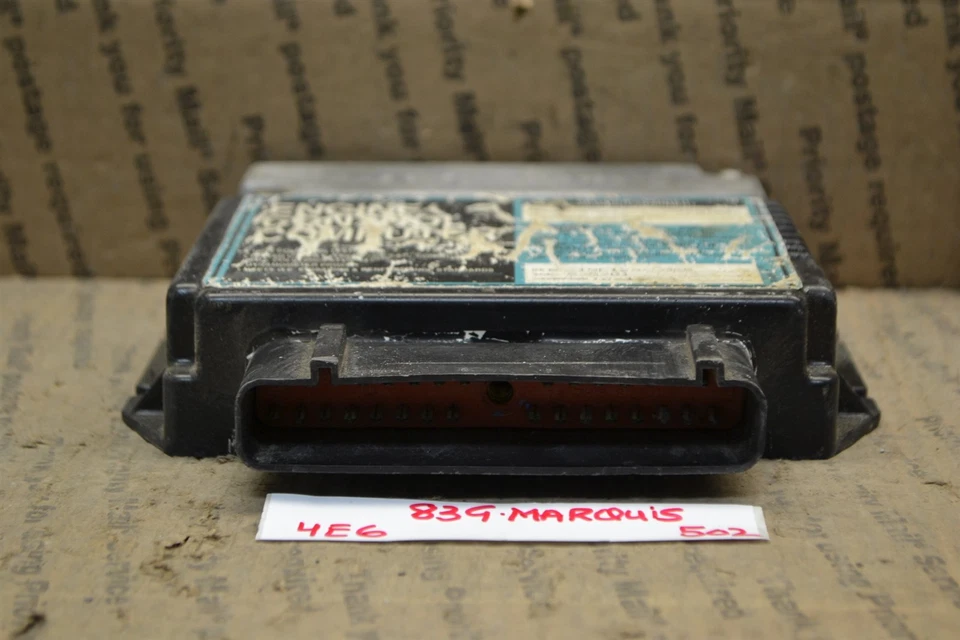 Unidad de control del motor Ford Ltd 1983 ECU E1VF12A650AB módulo 502-4E6 Foto 3 de 3