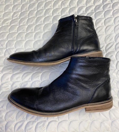 La testosterona Botas al Tobillo Para Hombre De Cuero Talla 45 EE. UU. 11 M  | eBay