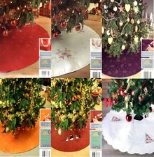 Weihnachtsbaumdecke 120cm Weiß Rot Lila Orange Tannenbaumdecke Christbaum Decke