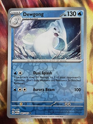 Pokémon TCG Dewgong Scarlet & Violet-151 087/165 Reverse Holo Uncommon