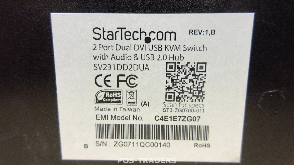 StarTech SV231DD2DUA 2 Port Dual DVI USB KVM Switch with Audio & USB 2.0 Hub - Bild 3 von 3