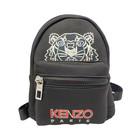 Kenzo Paris Logo Backpack Nylon Black Tiger embroidery white BLACK Used