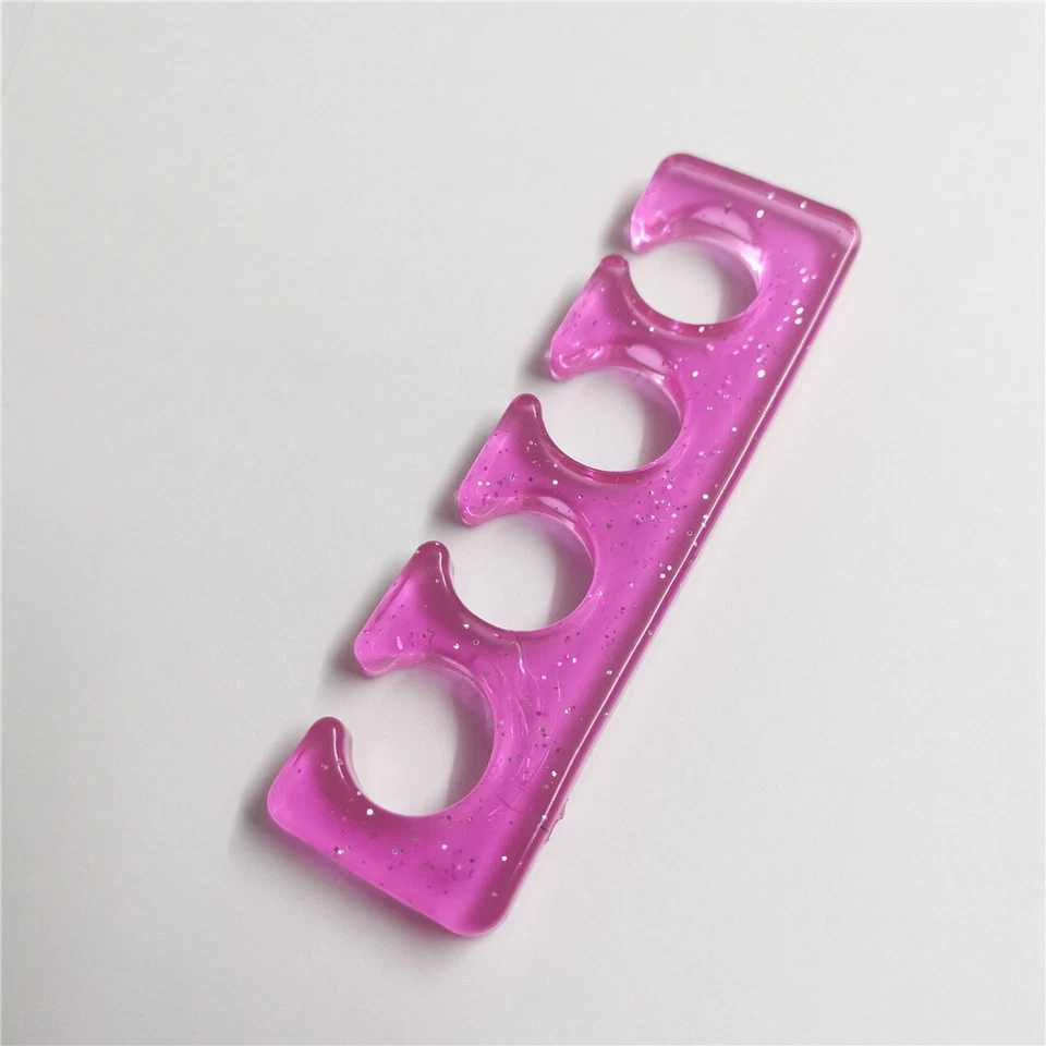2 peças separadores de dedo de silicone macio espaçador de dedo flexível para manicure pedicure - Imagem 3 de 4