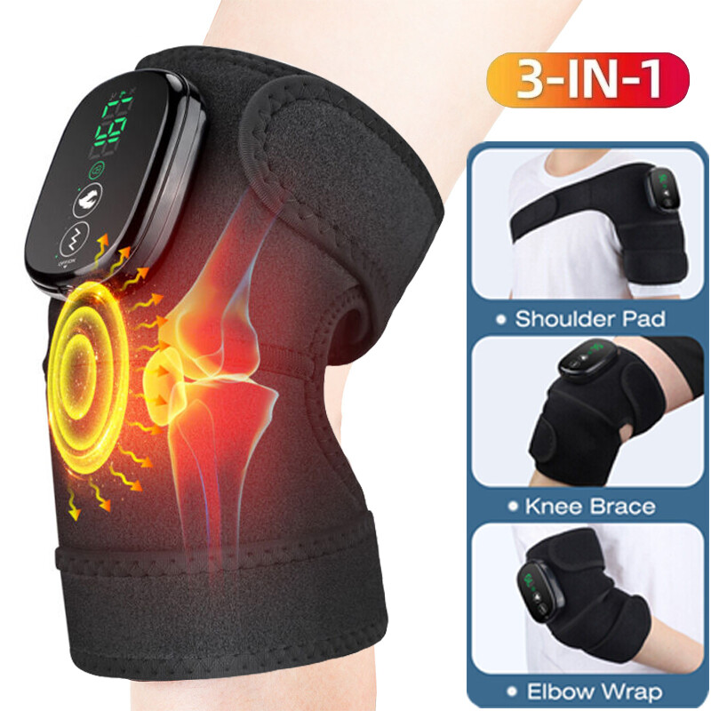 shoulder heating pad with vibration massager Vibrating Heated Shoulder Wrap, Electric Massager, Adjustable Braces with 3  Heat Settings main image 0