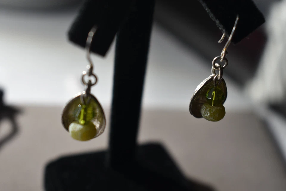 Pendientes Serpentina Verde Plata Esterlina Silpada W2142 Foto 3 de 4