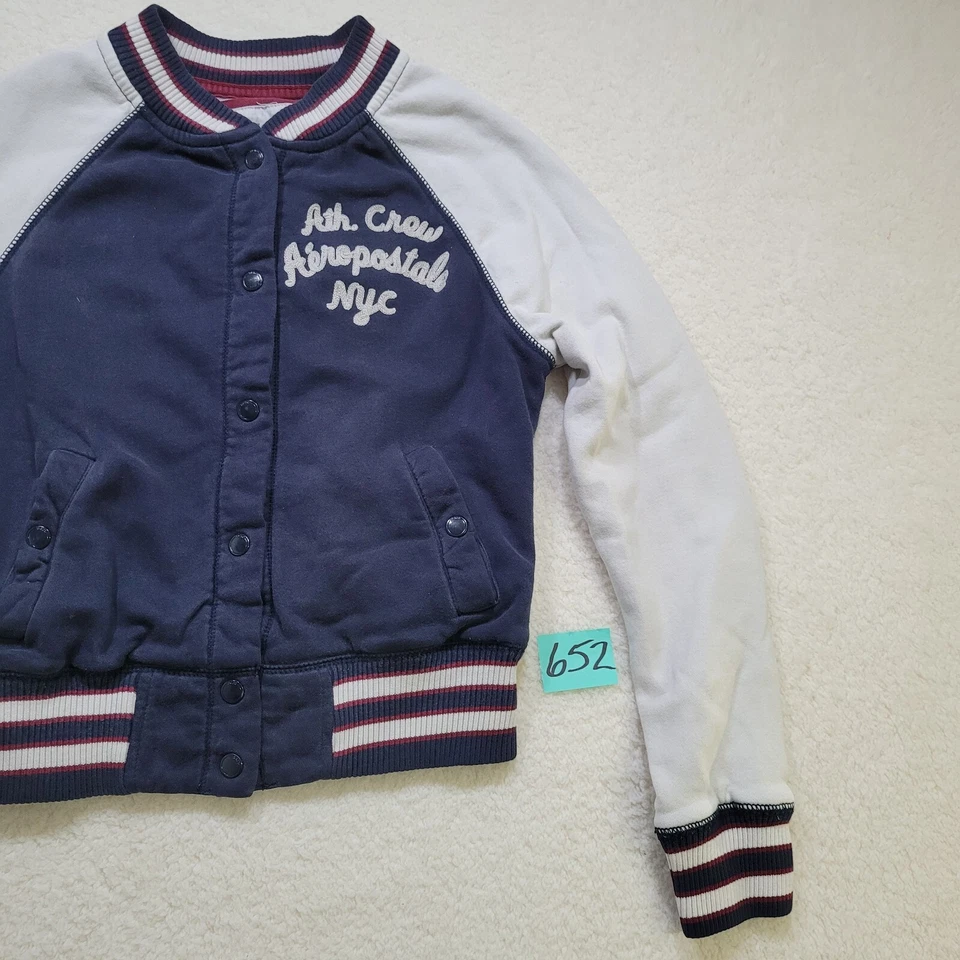 Chaqueta ligera Aeropostale Varsity juvenil talla M broches logotipo deletreado Foto 3 de 4