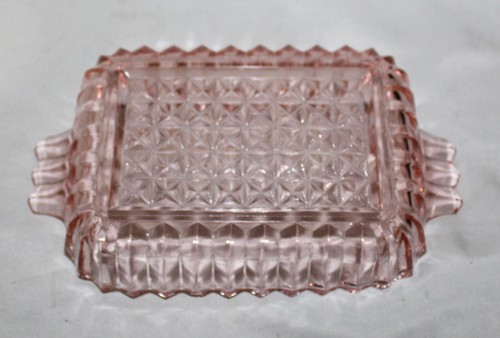 Two Pieces of Pink Depression Glass - Candy Dish & Bowl - Picture 7 of 8
