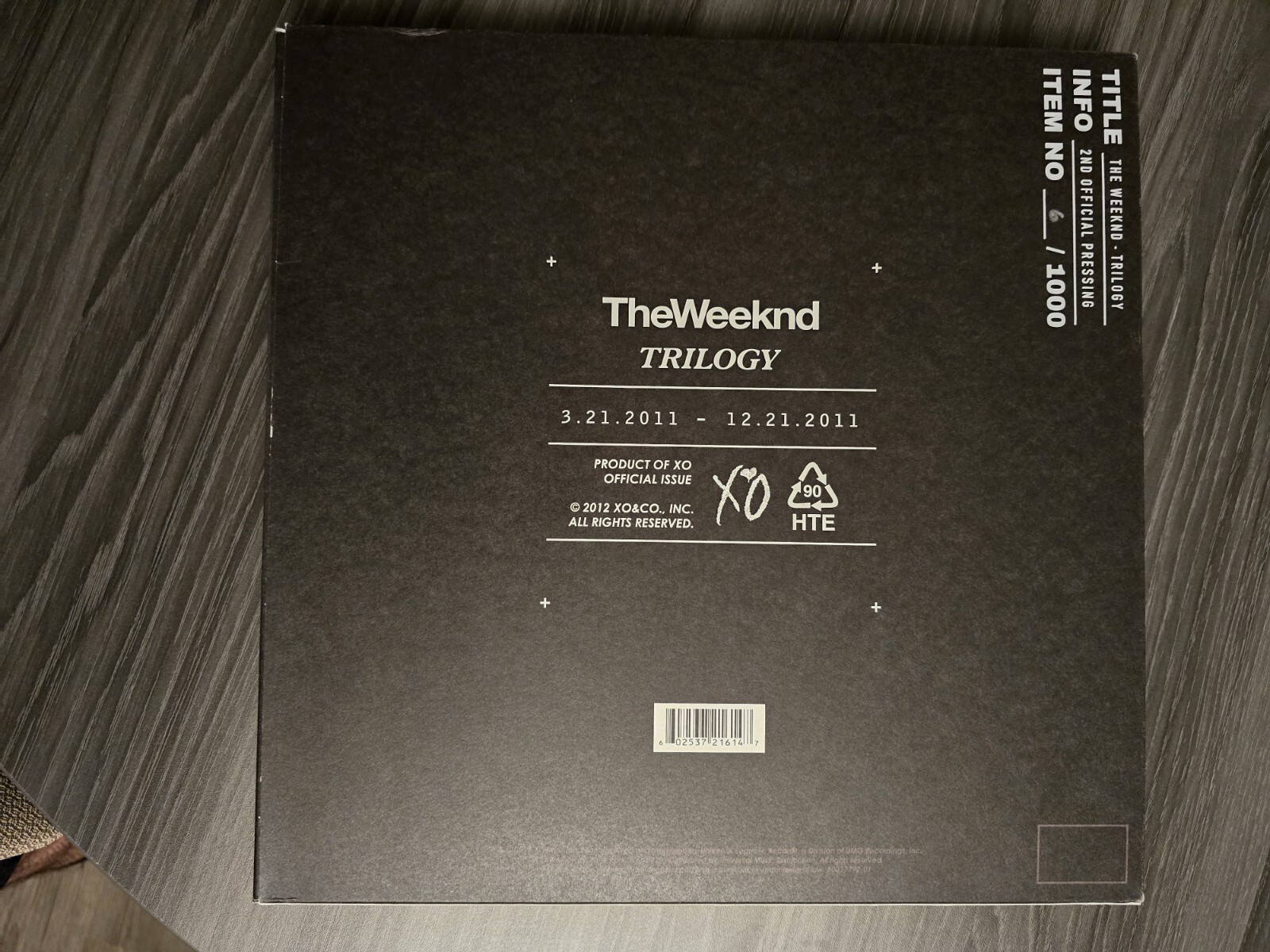 The Weeknd - Trilogy Vinyl Box Set 2nd Pressing 6/1000 SUPER RARE, MINT ...