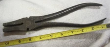 10" ANTIQUE Cronk LINEMAN FENCING Fence WIRE CUTTERS  10" PLIERS tool VTG