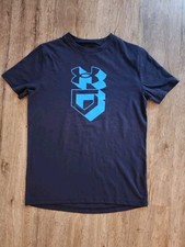 Under armour YMD shirt Blue Baseball logo boys loose Youth medium heatgear