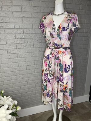 melonie t womens short sleeve floral maxi dress Melonie T Womens V Neck Sleeveless Ruffled Maxi Dress, Color: Blush Multi