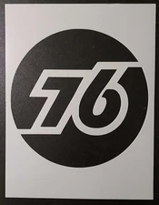 76 Gas Station Sign 8.5" x 11" Custom Stencil FAST FREE SHIPPING