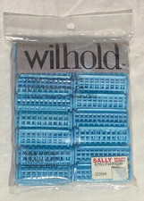 Vntg Wilhold Snap On Cover Hair Rollers 1 /2" Blue 16 Pack Sealed. 9081 Small