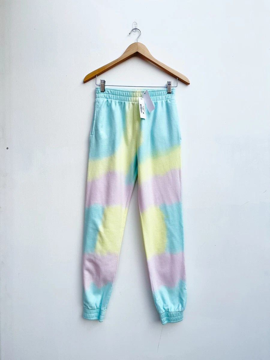 Frankies Bikinis Aiden Tie Dye Sweatpants Rainbow Tie Dye Size M