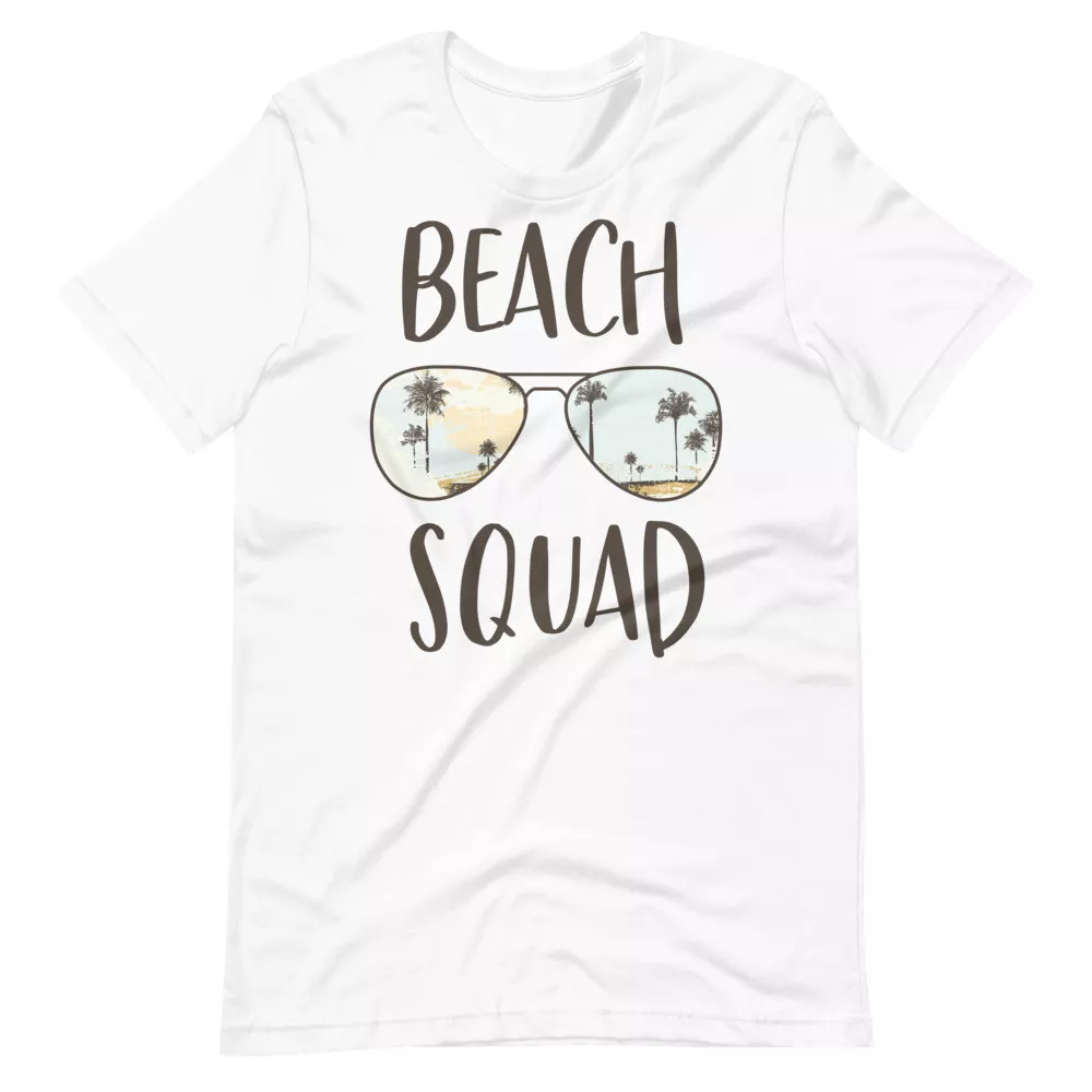 Beach Squad Shirt Cute Funny Beach Trip Family Summer Vacation Shirt Palm Tree