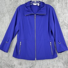 Chicos Jacket 0 US Small Zenergy Full Zip Lightweight Pockets Stretch Athleisure