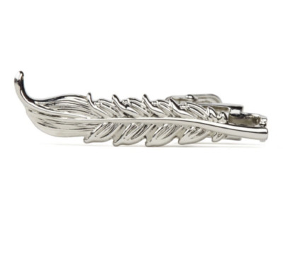 Luxurious Fine Bird Feather Design Special Occasion Men's Tie Clips/Bars