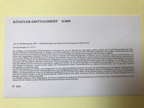 2009 - FDC Mi.Nr. 2717 - "Himmelserscheinungen - Sonnenuntergang“ - ESST Bonn - Imagen 4 de 4
