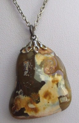 Collier Vintage Perles Grises Pierres Naturelles - Argenté - Parfait état - Occasion