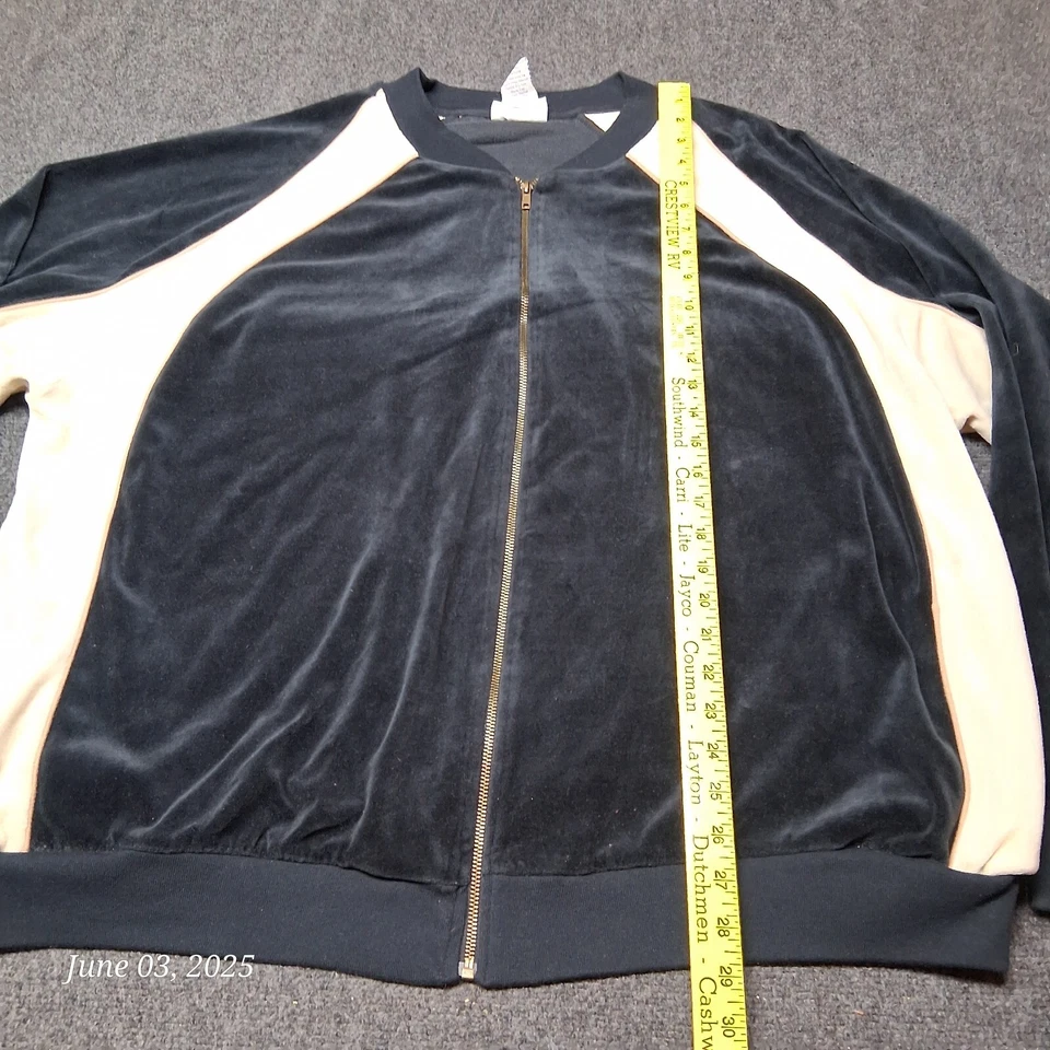 Chaqueta deportiva de colección Irvine Park polar cremallera completa talla 3X azul Foto 3 de 4