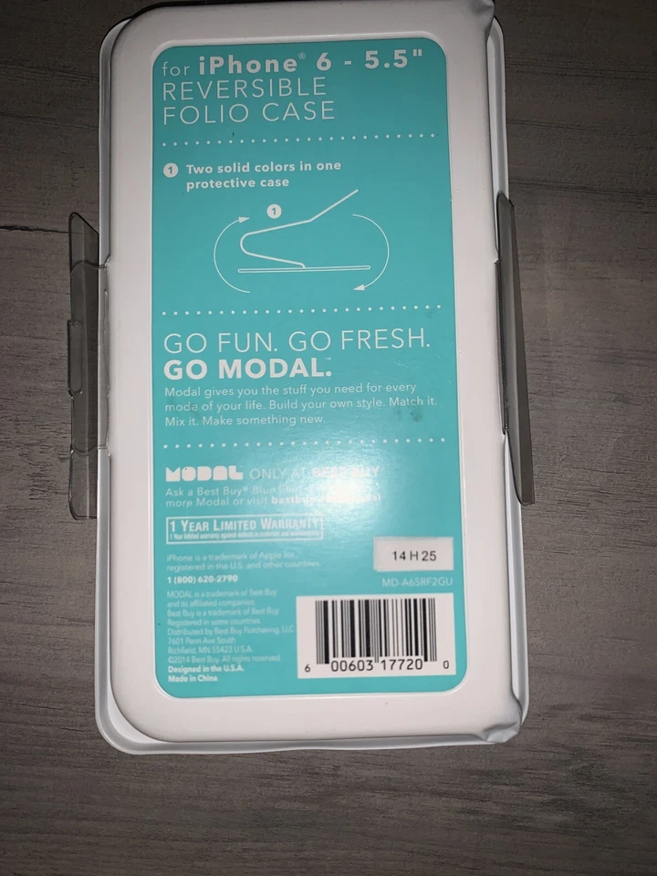 Funda Modal Reversible Folio Abatible Apple iPhone 6 -5.5" Púrpura Y Verde Como Nuevo Foto 2 de 4