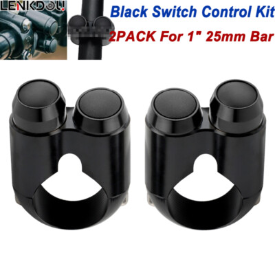 2x Motorcycle 1'' Handlebar Control Switch For Harley Chopper Bobber Softail FL