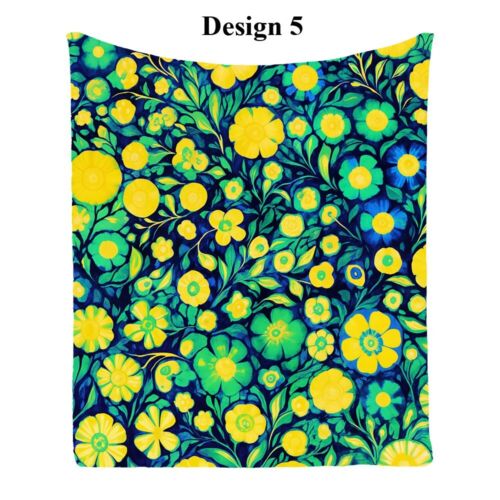 Tie Dye Spirals Flower Geometric Bedspread Throw Blanket Birthday Holiday Gift - Picture 14 of 16