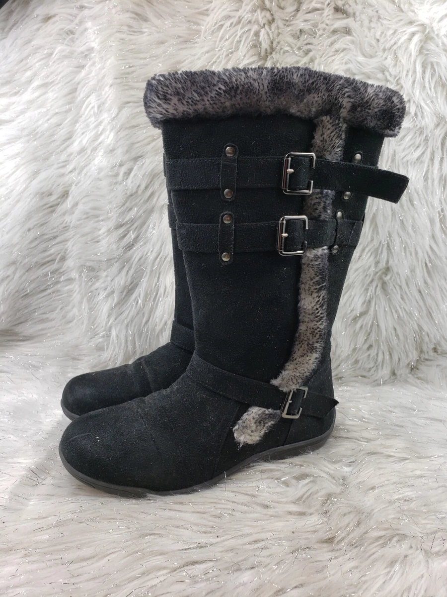 Black faux fur on sale lined boots