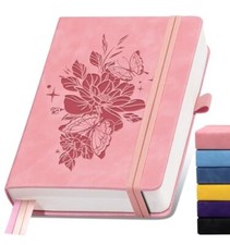 Lined Journal Notebook 365 Pages, A5 Leather Journals for Writing Women  Men,