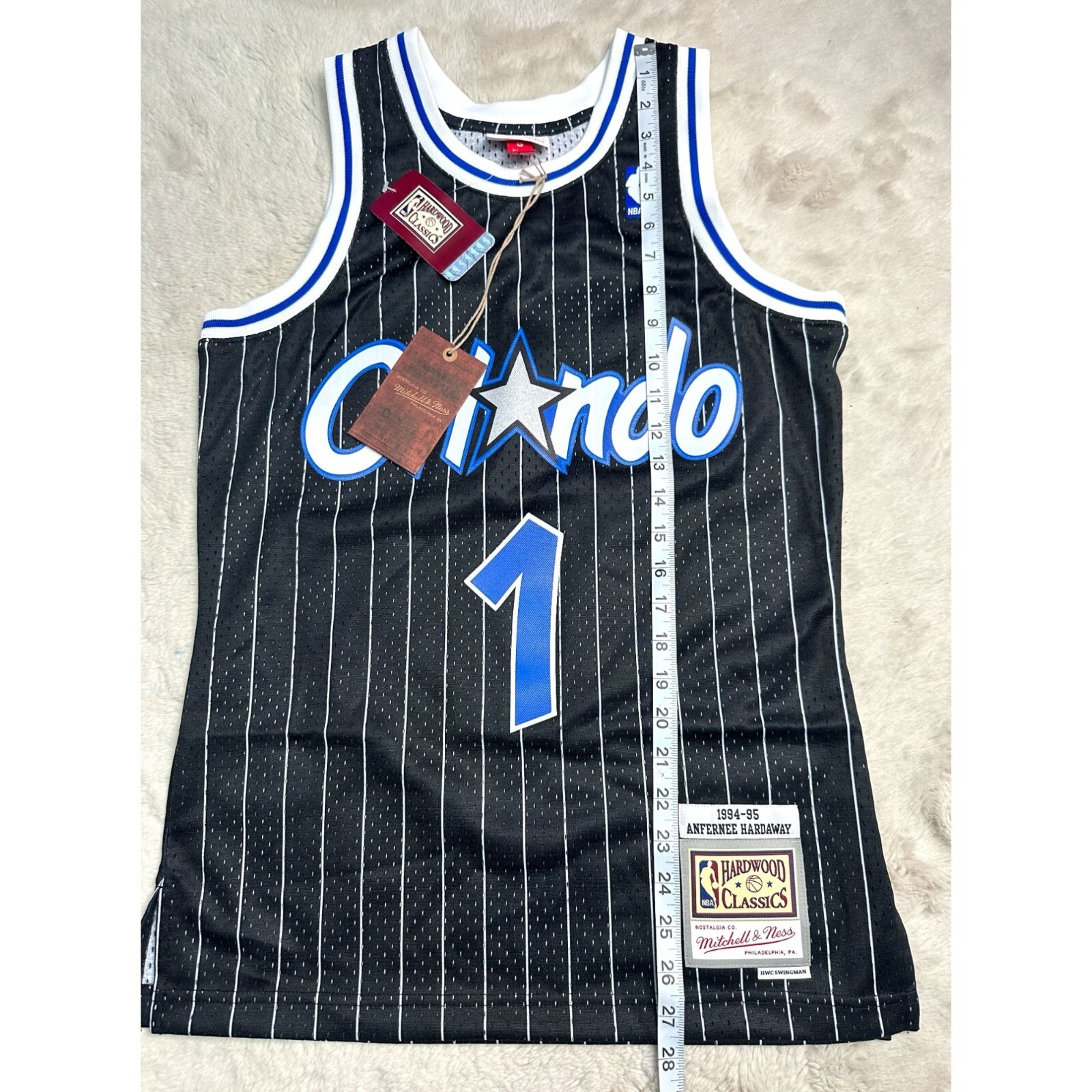 Men's Mitchell & Ness Penny Hardaway Blue Orlando Magic Hardwood Classics  Swingman Jersey