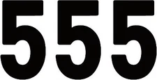 Factory Effex 7" Black Pro Number 5 Decals (02-4345)