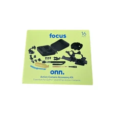 Focus Onn 16-Piece Action Camera Accessory Kit Essentials Black