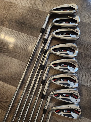 Used LH Ping G410 Black Dot Iron Set 4-PW,UW Ping AWT 2.0 Regular Steel Shafts R - Picture 8 of 9