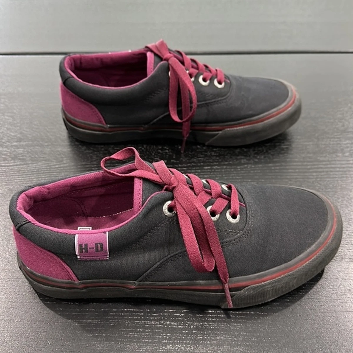 Harley Davidson Vans Style Women s Black Purple Sneaker 7.5