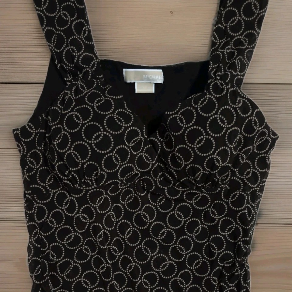 Top Babydoll Michael Kors De Colección Y2K Talla L Hada Grunge Capricho Marrón Cacao Transparente Foto 3 de 4