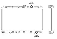 Nrf MotorküHler WasserküHler 53299 Kupfer FüR Mitsubishi L400 Bus Space Runner 7