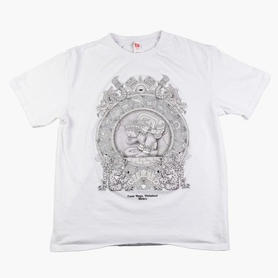 Costa Maya Mahahual Mexico Graphic T-Shirt Mens Large White Mayan Art Tee