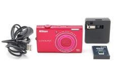 [Come nuovo] Nikon Coolpix S6200 rossa 16,0 megapixel set inglese fotocamera digitale compatta Giappone
