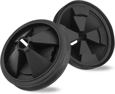 Garbage Disposal Splash Guard, 2 Pack Upgraded EPDM Rubber Drain Black 3 3/8 