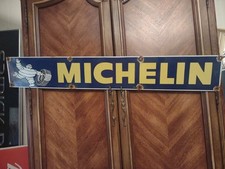 VINTAGE LARGE RARE MICHELIN MAN 3FT PORCELAIN METAL SIGN BIKE TIRE AUTO PARTS AD