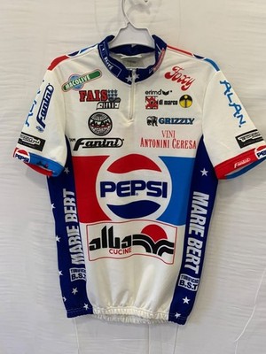 Vintage ERIMA Fanini Pepsi 7Up Cycling Jersey Mens M Made In Italy Retro Bike#78