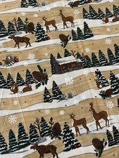 Vintage Deb Strain For Moda A Woodland Christmas Fabric 1.4 Yards