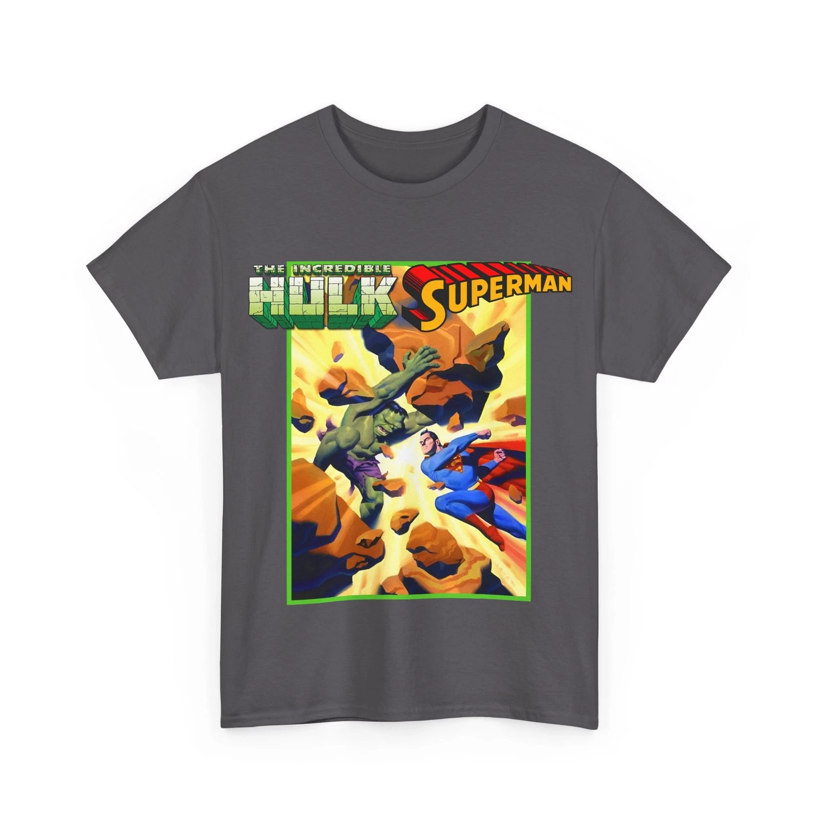 Hulk Vs Superman T-Shirt - Steve Rude Art - DC Comics & Marvel 90s Crossover