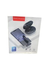 Wireless Clip-on Microphone Wireless Mic Receiver and 2 Transmitters Wind Shield