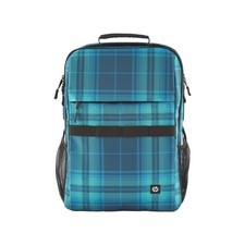 Image of HP Laptop Backpack Tartan Campus XL Plaid Blue Padded For 13 14 15.6