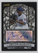 2008 Topps Stadium Club Beam Team Black & White 31/89 Carlos Marmol Auto 0ba6