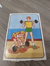 Vintage 1983 PANINI BARBIE 65  66 ALBUM STICKER Sheet Mattel Barbie study