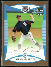 2008 Bowman Draft Picks & Prospects - Prospects Graham Hicks #BDPP32 Gold (RC)